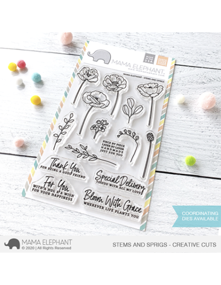 Mama Elephant stems and sprigs sello Mama Elephant stems and sprigs sello