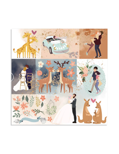 block 20x20cm  love story de johanna rivero