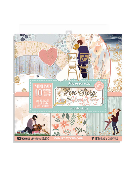 block 20x20cm  love story de johanna rivero