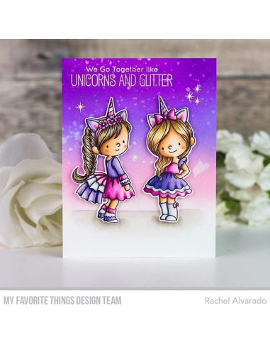 Sello mft unicorns and glitter