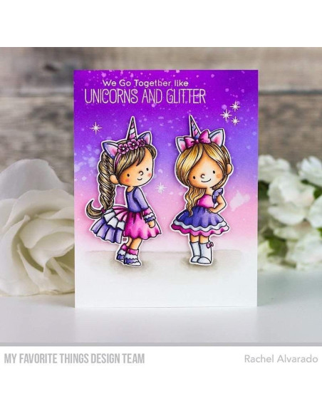 Sello mft unicorns and glitter