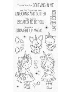 Sello mft unicorns and glitter