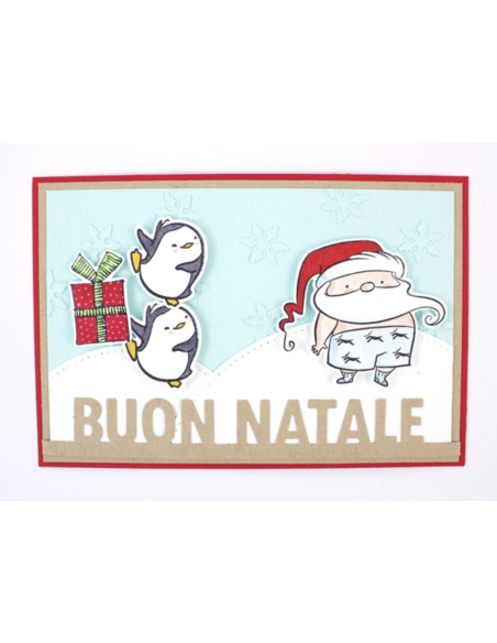 Sello Noel regalo en bandeja Impronte