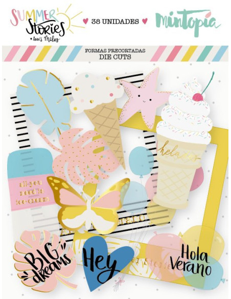Troquelados etiquetas summer stories de Mintopía