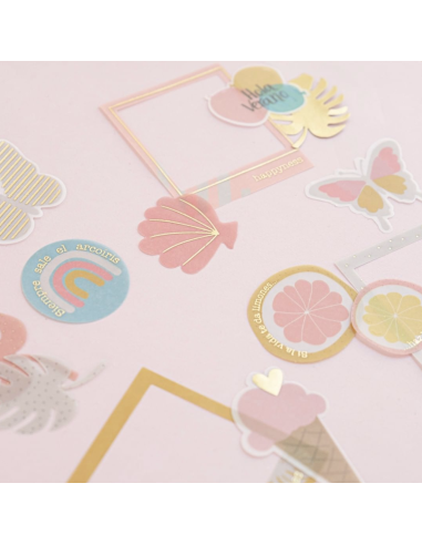 Troquelados etiquetas summer stories de Mintopía