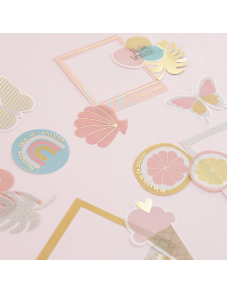 Troquelados etiquetas summer stories de Mintopía
