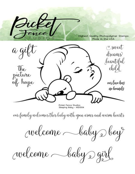 Sello Say cheese de Picket fence