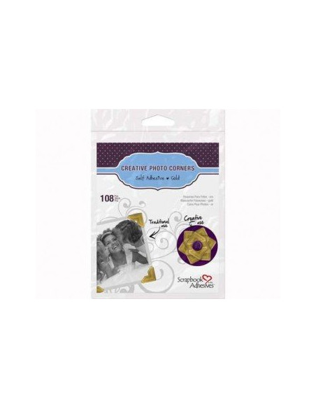 Esquinas adhesivas papel oro Fhoto corners