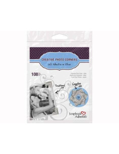 Esquinas adhesivas papel plata Fhoto corners