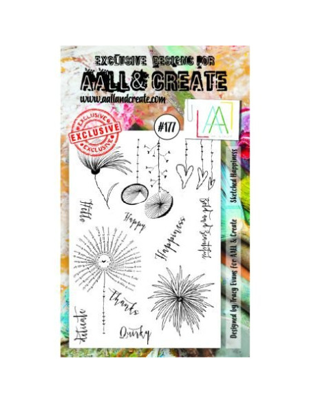 Sello Sketched Happiness  Aall&Create