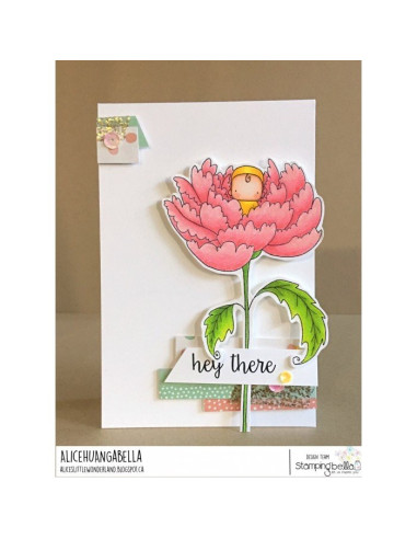 Sello Stampingbella Long Stemmed Baby Peony