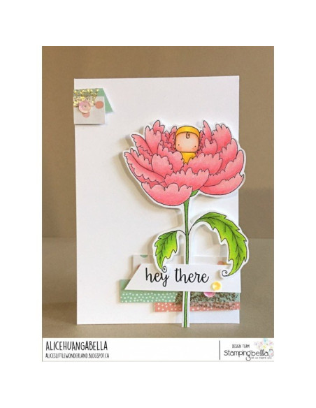Sello Stampingbella Long Stemmed Baby Peony
