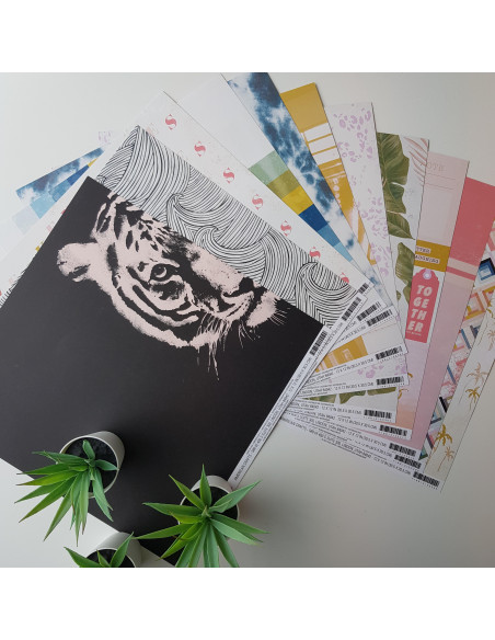 Kit Papeles Old School de Heidi Swapp