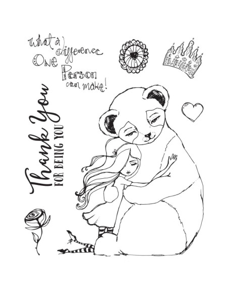 Sello Panda Thank You Jane Davenport