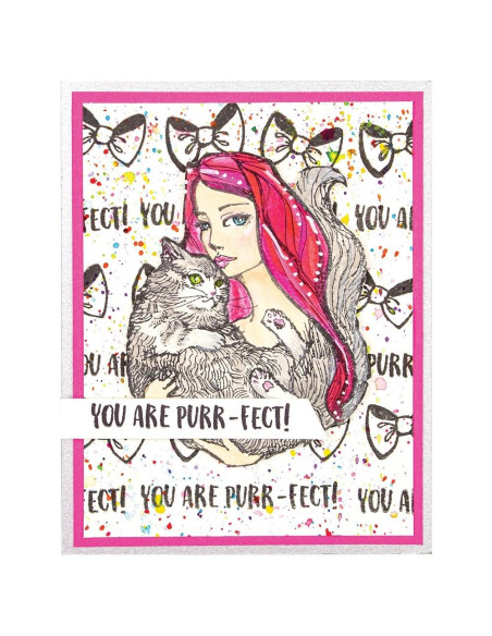 Sello Purr-fect Cat  Jane Davenport