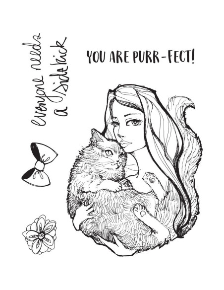 Sello Purr-fect Cat  Jane Davenport