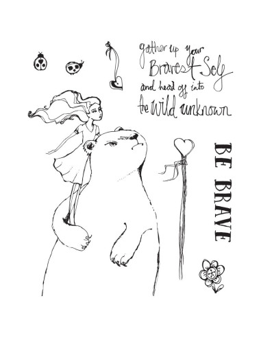 Sello Brave Bear  Jane Davenport