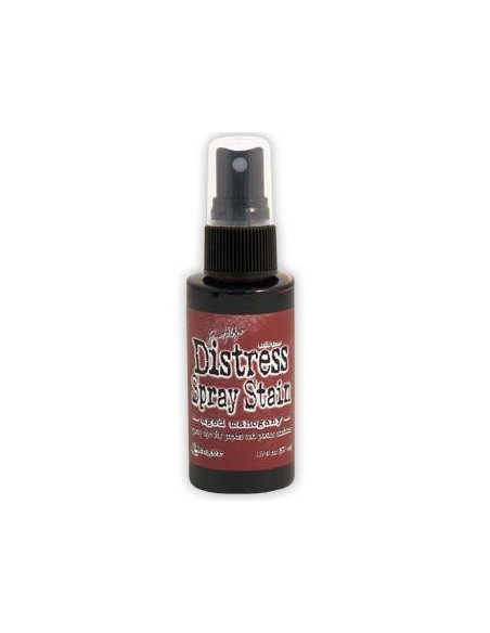 Tinta Distress en spray Aged Mahogany, de Tim Holtz