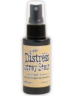 Tinta Distress en spray Antique Linen, de Tim Holtz