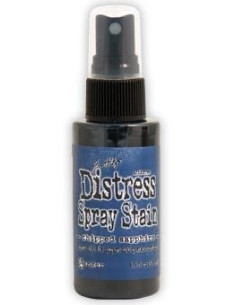 Tinta Distress en spray Chipped Saphire, de Tim Holtz