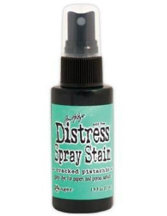 Tinta Distress en spray Cracked Pistachio, de Tim Holtz