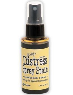 Tinta Distress en spray Scattered Straw, de Tim Holtz