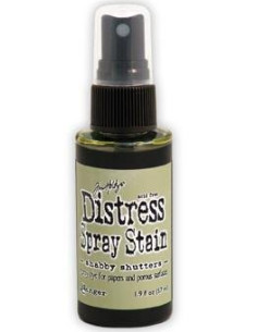 Tinta Distress en spray Shabby Shutters, de Tim Holtz