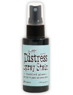 Tinta Distress en spray Tumbled Glass, de Tim Holtz