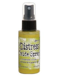 Tinta spray Distress Oxide Crushed Olive, de Tim Holtz