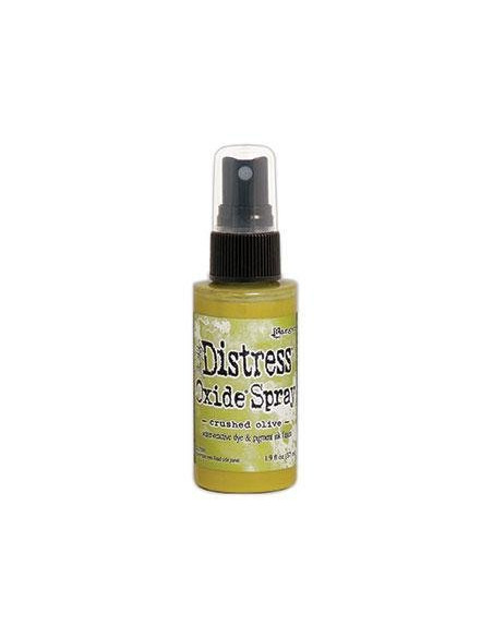 Tinta spray Distress Oxide Crushed Olive, de Tim Holtz