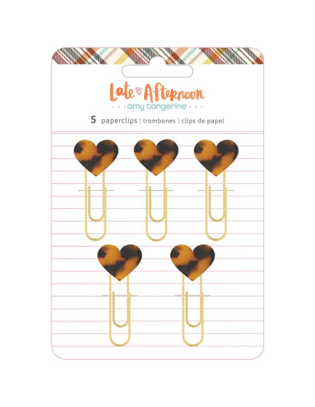 Clips corazón carey de Late afternoon, Amy Tangerine Clips corazón carey de Late afternoon, Amy Tangerine