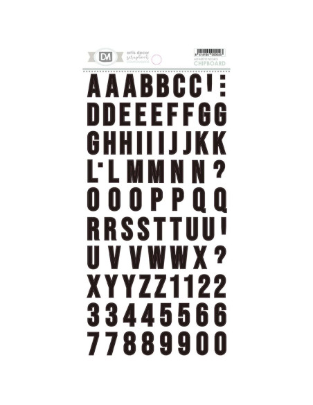 Chipboard alfabeto  mint decoman