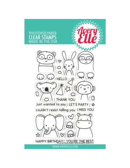 Troquel  peek a boo pets de Avery Elle