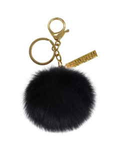 llavero pompom negro Carpe Diem