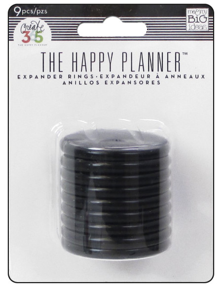 Grandes anillas negras happy planner
