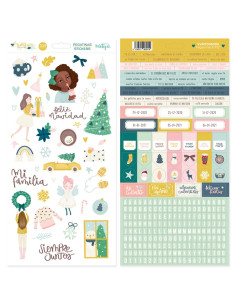 Pegatinas chipboard Muérdago de mintopia