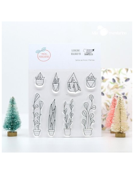 Sello bombillas y tarros de Mia mandarina