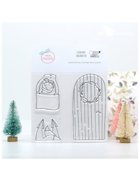 Sello Juntas en navidad de Mia mandarina