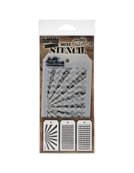Set 15 mini plantillas de Tim Holtz