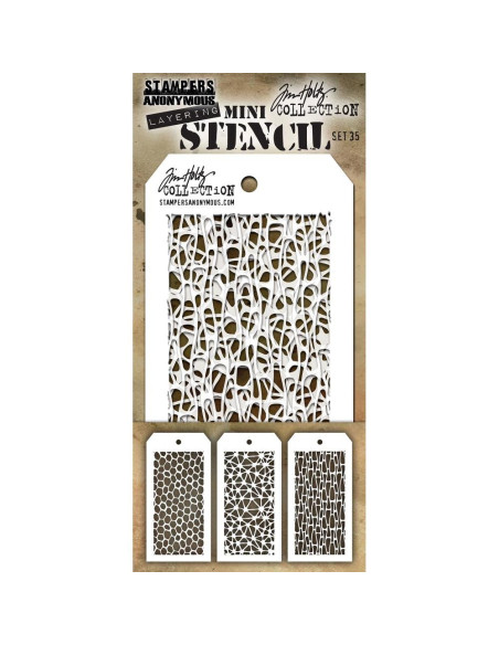 Set 34 mini plantillas de Tim Holtz