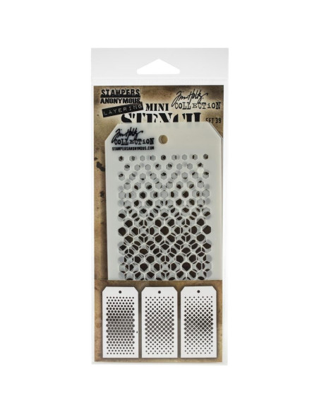 Set 38 mini plantillas de Tim Holtz