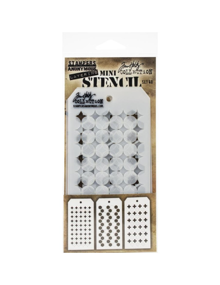 Set 39 mini plantillas de Tim Holtz