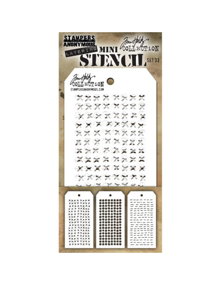 Set 40 mini plantillas de Tim Holtz