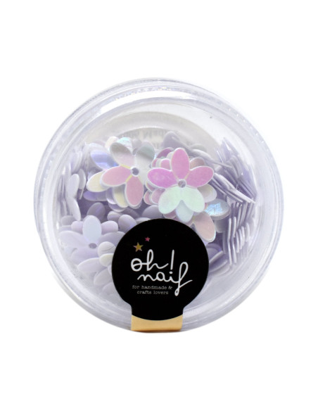 Caja lentejuelas flores rosa de Ohnaif