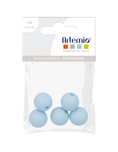 Perlas de silicona azul