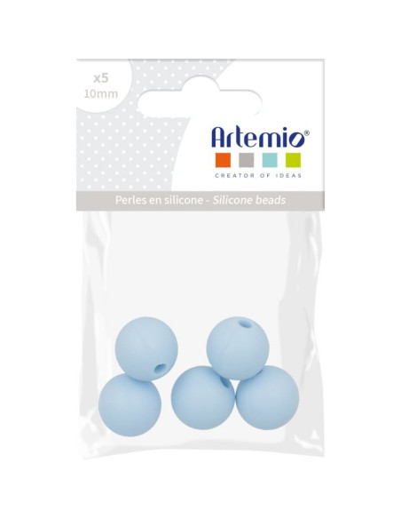 Perlas de silicona azul