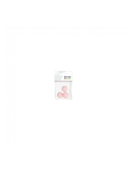 Perlas de silicona 15mm rosa bebé