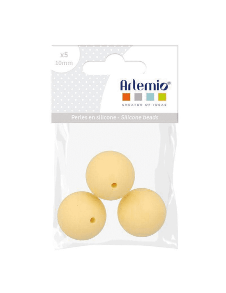 Perlas de silicona 15mm amarillo
