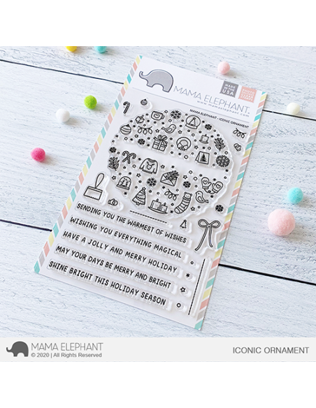 Mama Elephant sello Icon Ornament