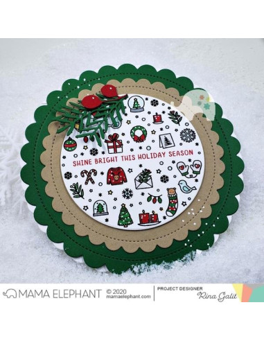 Mama Elephant sello Icon Ornament